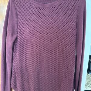 Elegant Plum Crew Neck Sweater